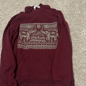 Rue21 Maroon Elephant Design Sweater